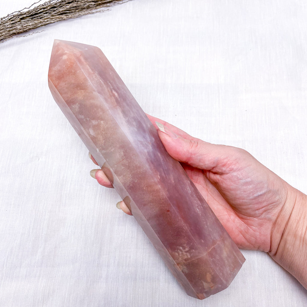 Pink Aventurine crystal generator point tower XL
