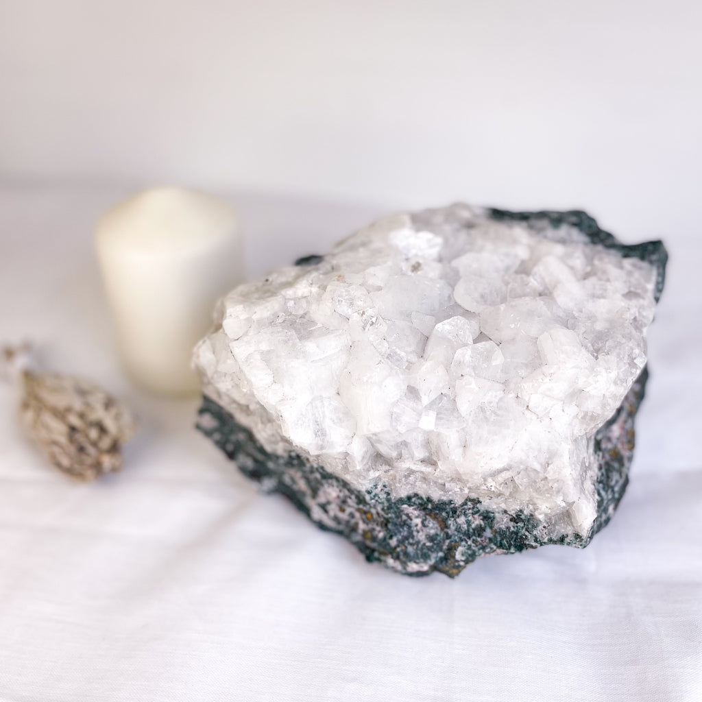 Apophyllite grade A crystal cluster XL 3kg