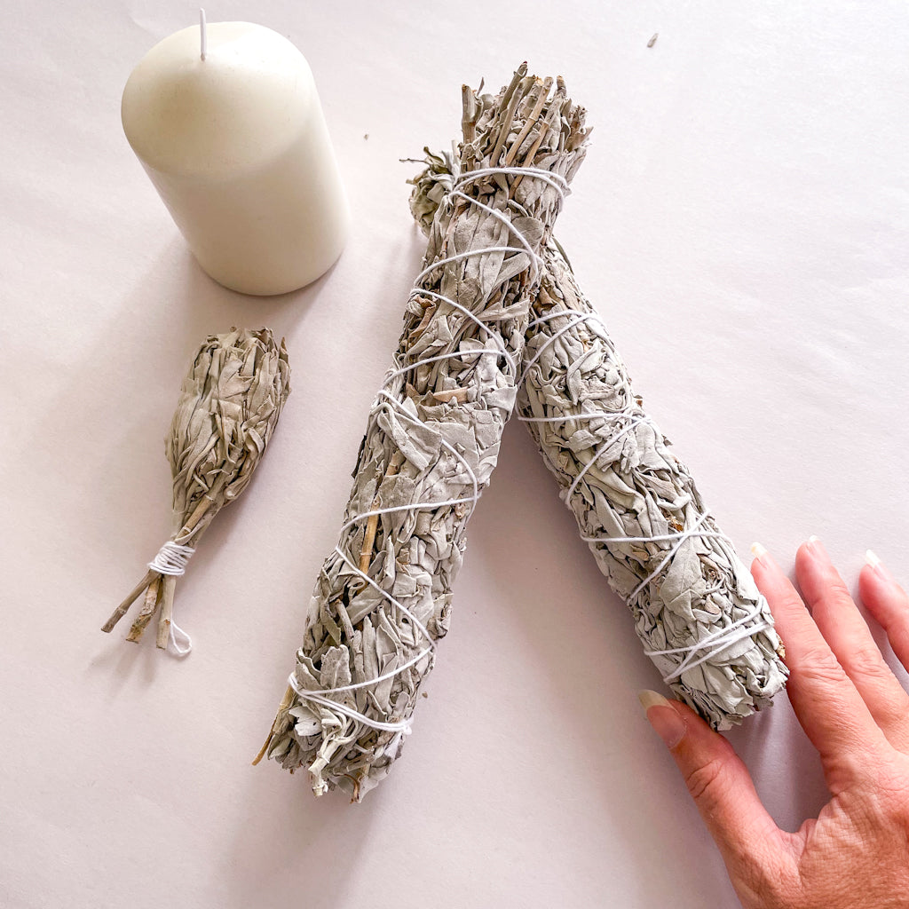 Cleansing + smudging white sage stick 20-25cm XL