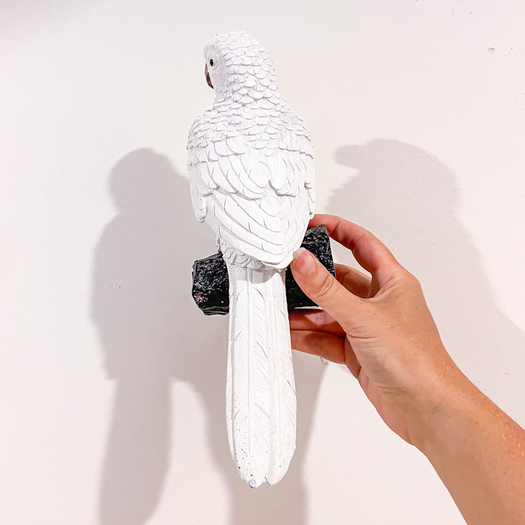 White bird wall hanging hook