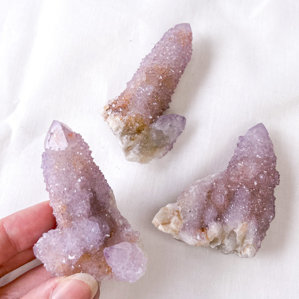 Spirit quartz Amethyst cluster crystal cactus