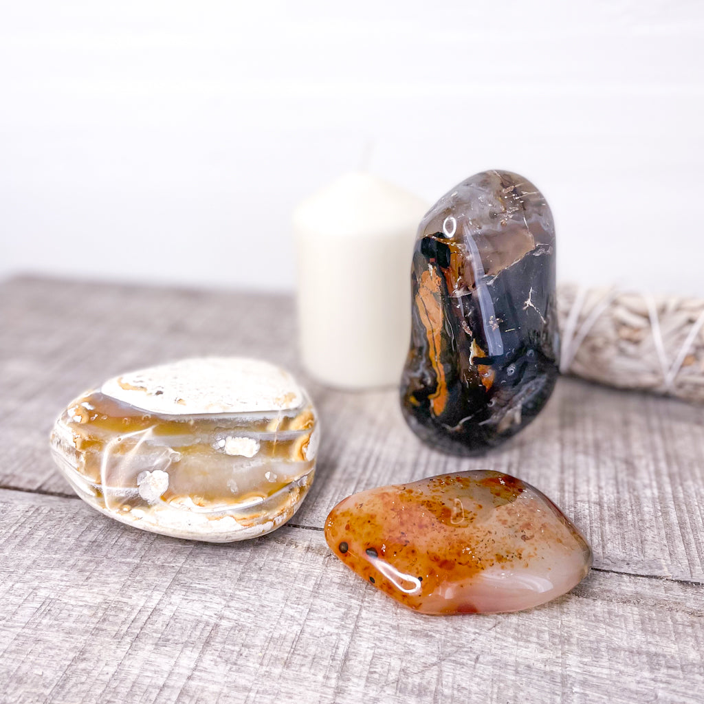 Natural Agate polished freeform