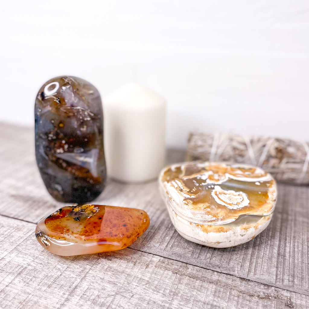 Natural Agate polished freeform