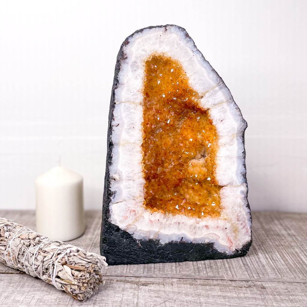 Citrine cathedral cave geode crystal A grade XL 7.8kg