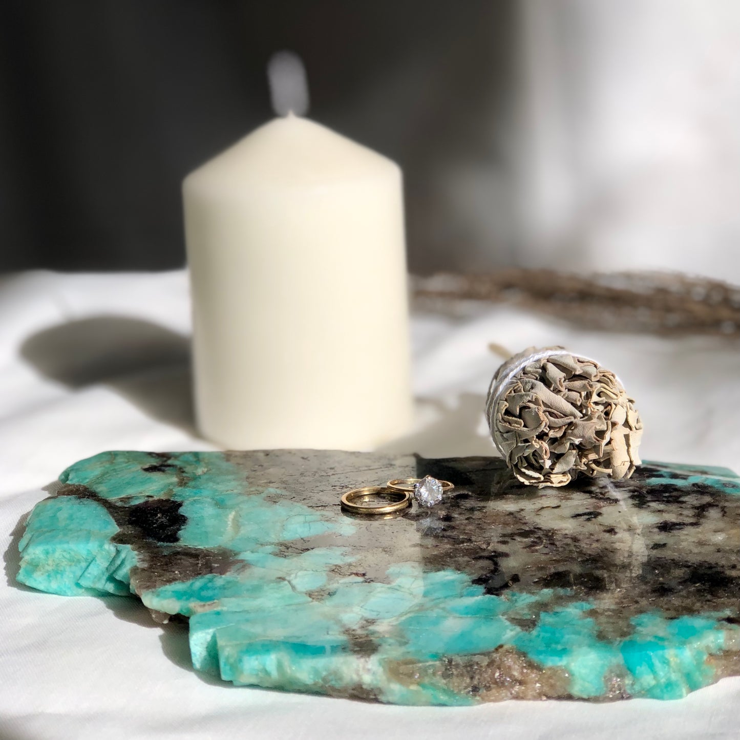 Amazonite crystal A grade polished slab XL