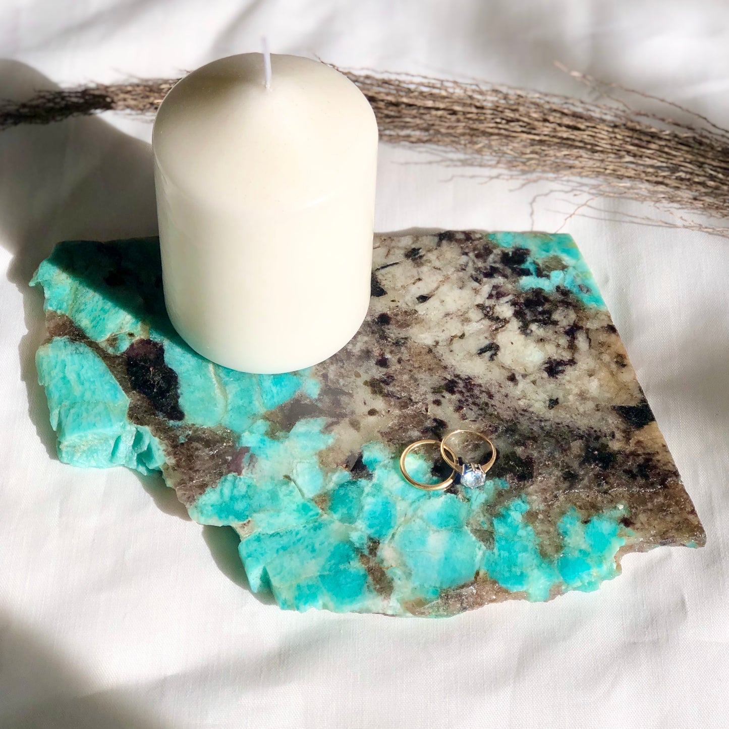 Amazonite crystal A grade polished slab XL