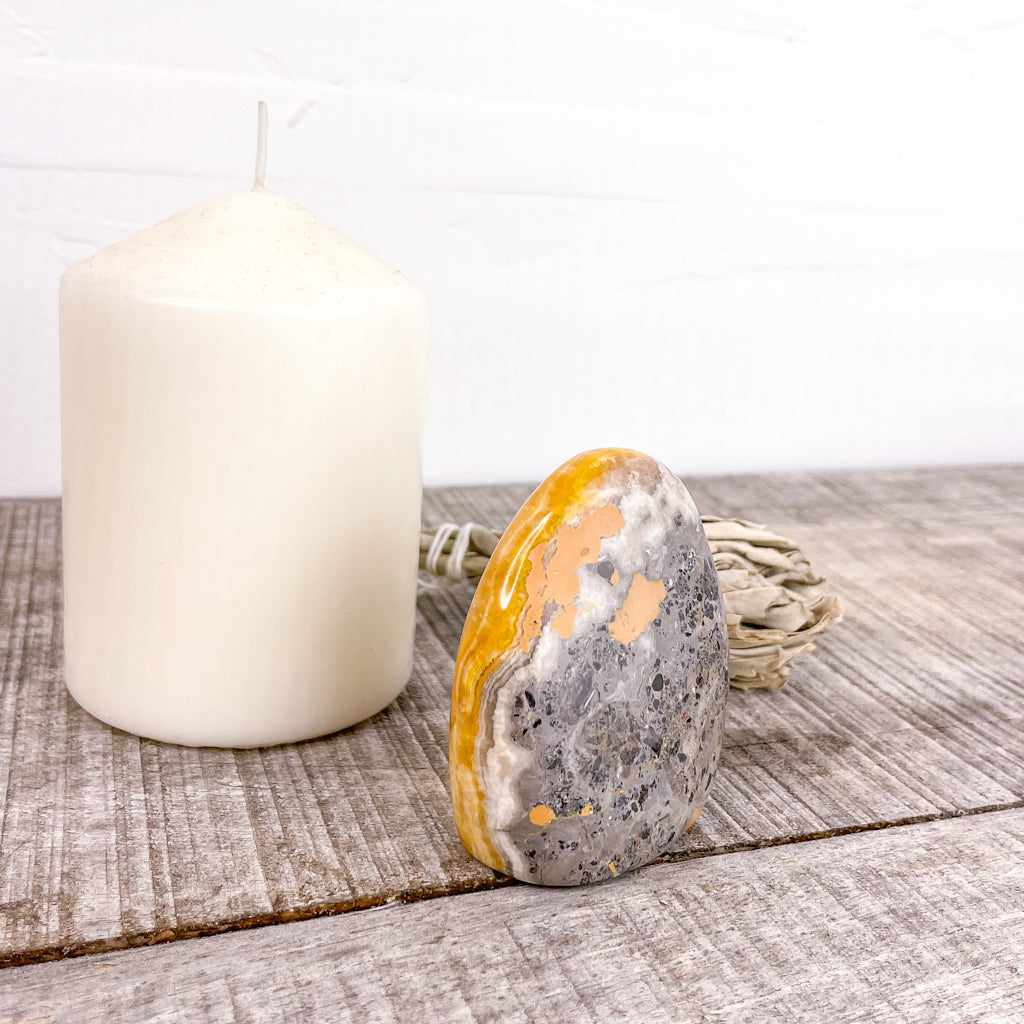 Bumblebee Eclipse jasper polished crystal freeform 7