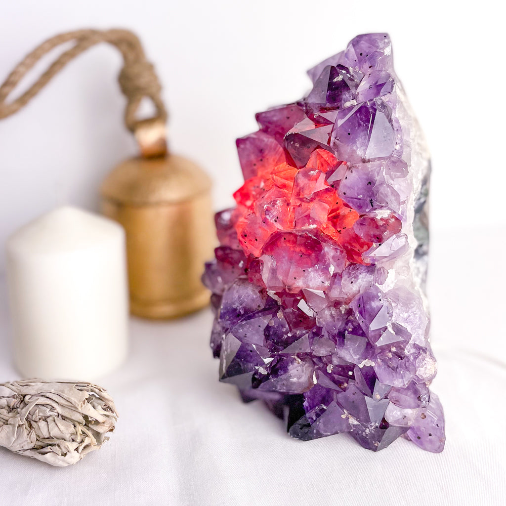 Amethyst crystal cluster lamp 3kg XL