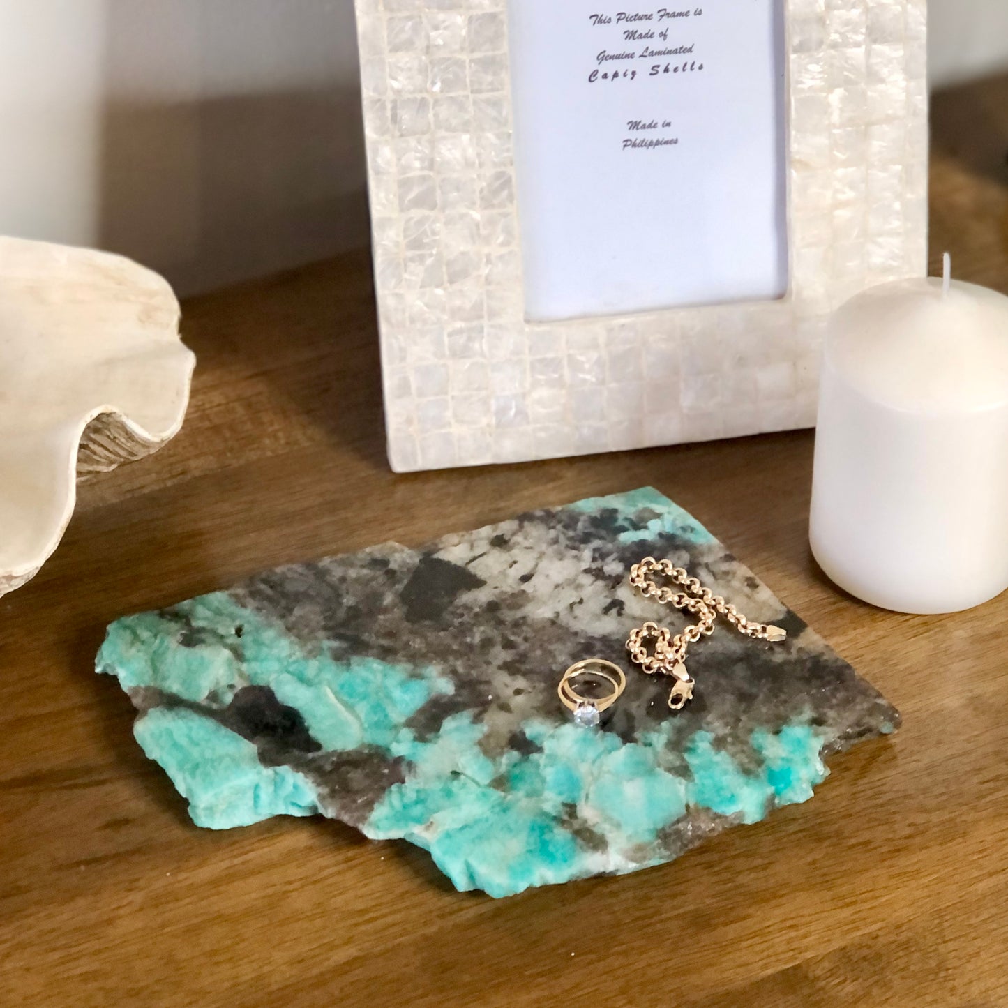 Amazonite crystal A grade polished slab XL