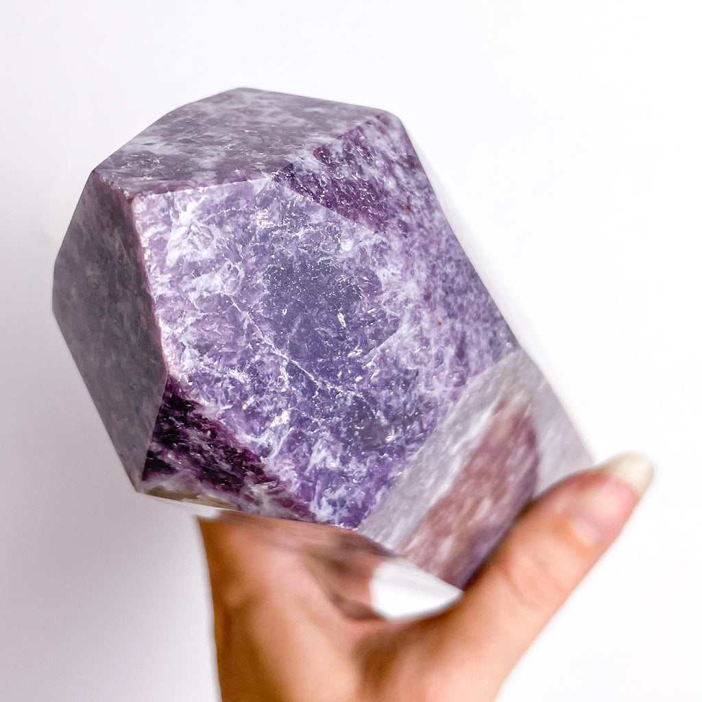 Lepidolite + Smoky quartz crystal generator tower XL 1.75kg