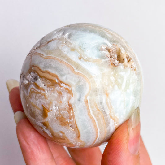 Caribbean Calcite crystal sphere 300g
