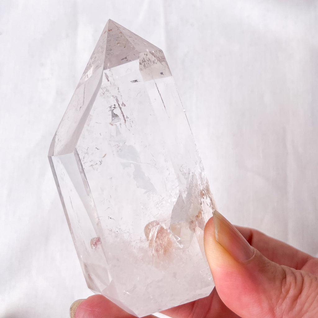Clear quartz crystal point generator tower 210g