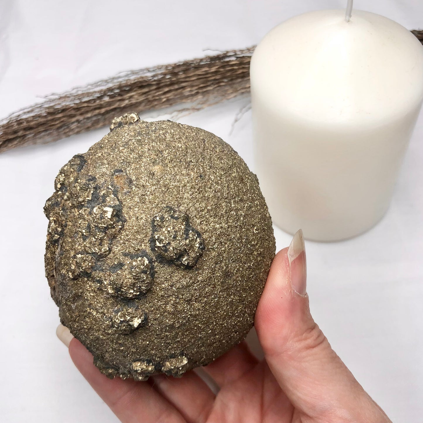 Pyrite + Sphalerite cluster crystal egg
