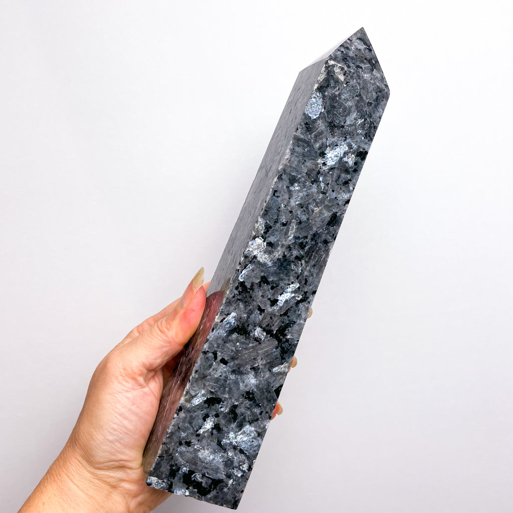 Larvikite crystal tower pillar 900g 24cm XXL