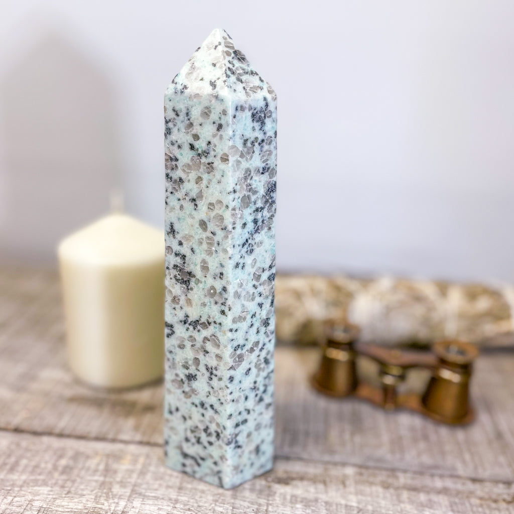 Kiwi Jasper crystal pillar tower 850g XL