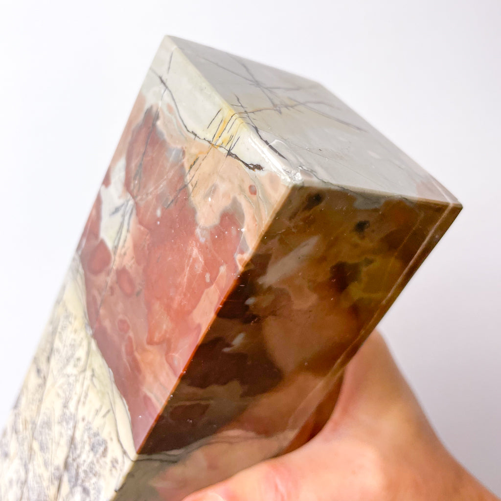 Picture jasper crystal pillar bookend 2kg