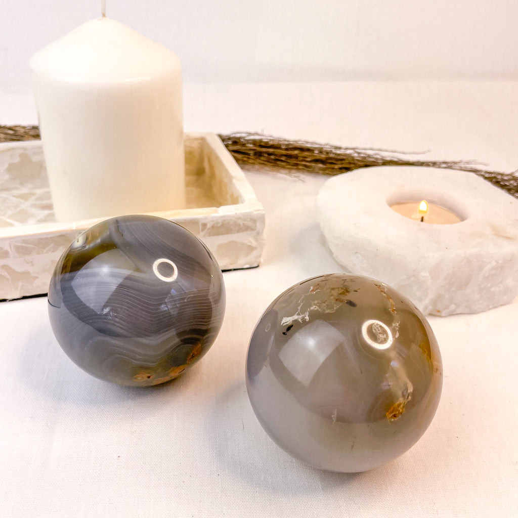 Natural Agate crystal sphere