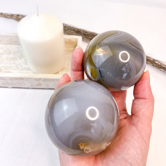 Natural Agate crystal sphere