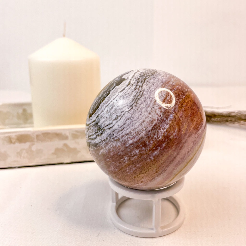 Ocean jasper crystal sphere