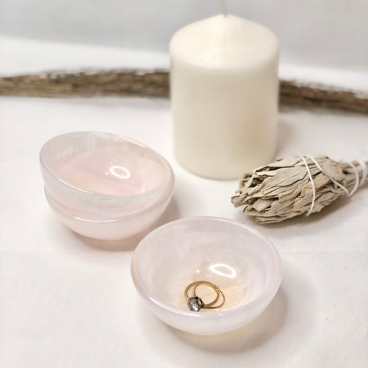 Calcite mangano crystal bowl