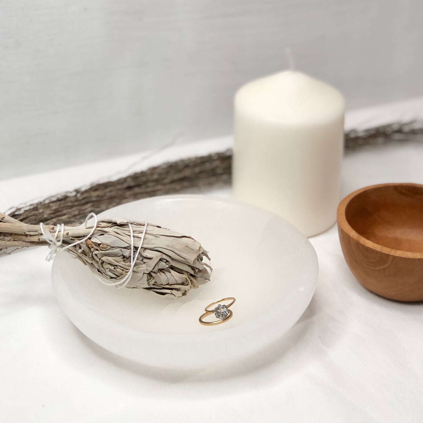 Selenite crystal charging bowl XL
