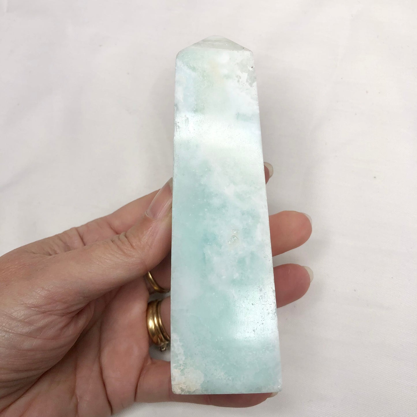 Caribbean Calcite crystal tower light L