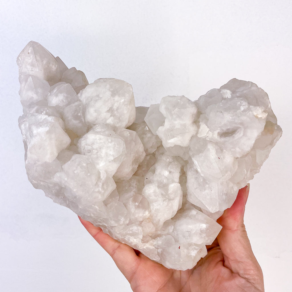 Snow quartz clear quartz crystal cluster 1.5kg