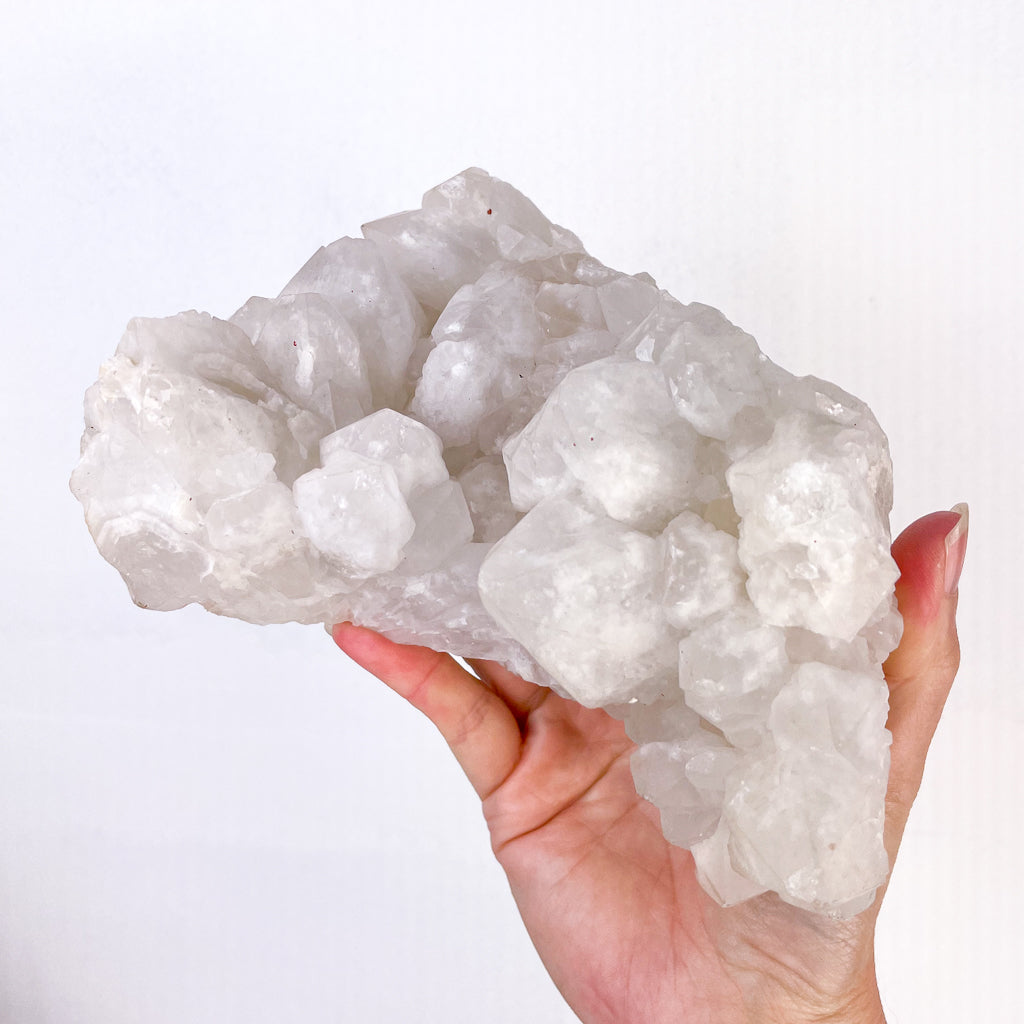 Snow quartz clear quartz crystal cluster 1.5kg