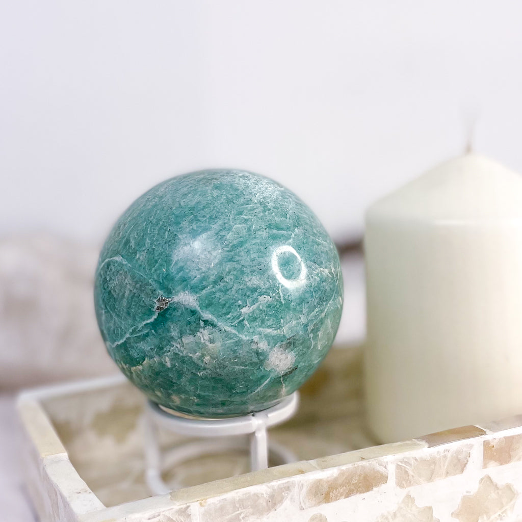Amazonite crystal sphere 630g L