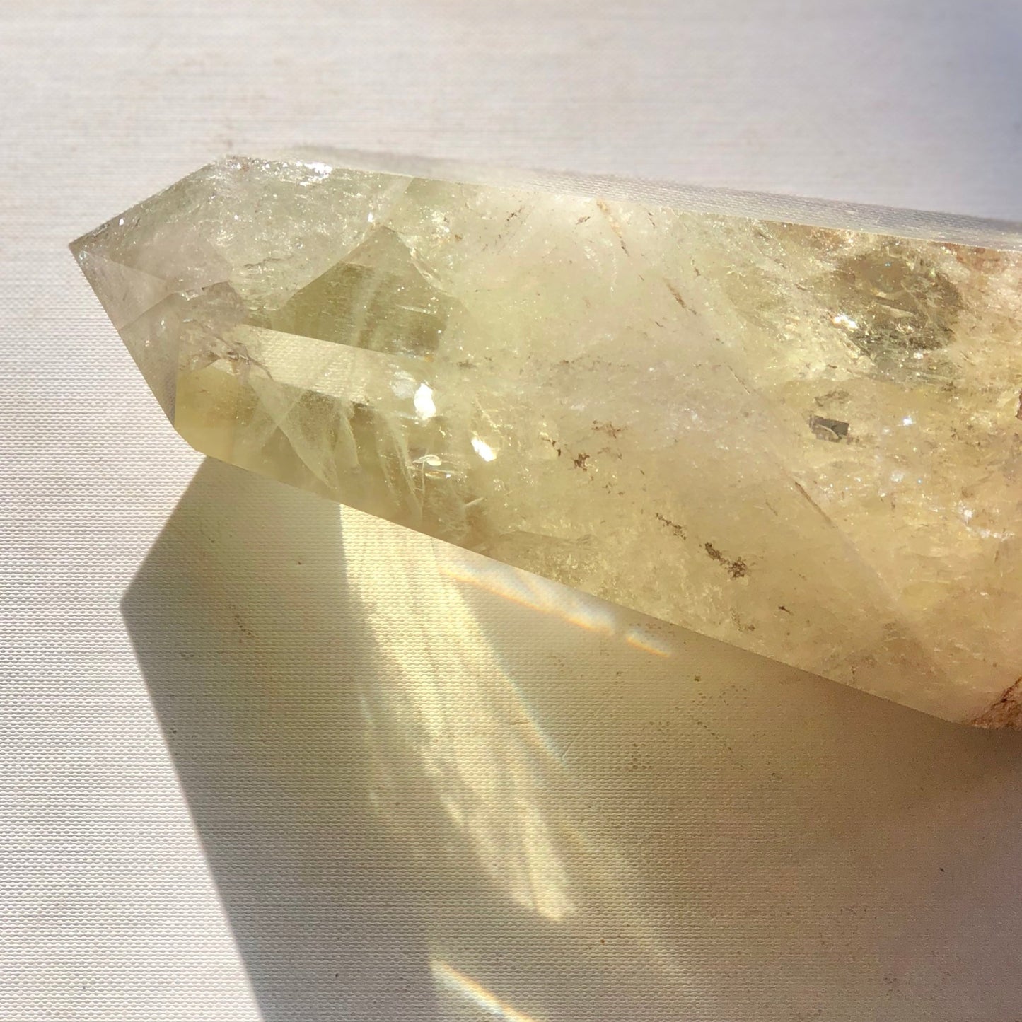 Citrine with Phantom + Enhydro Rainbow Inclusions crystal generator XL
