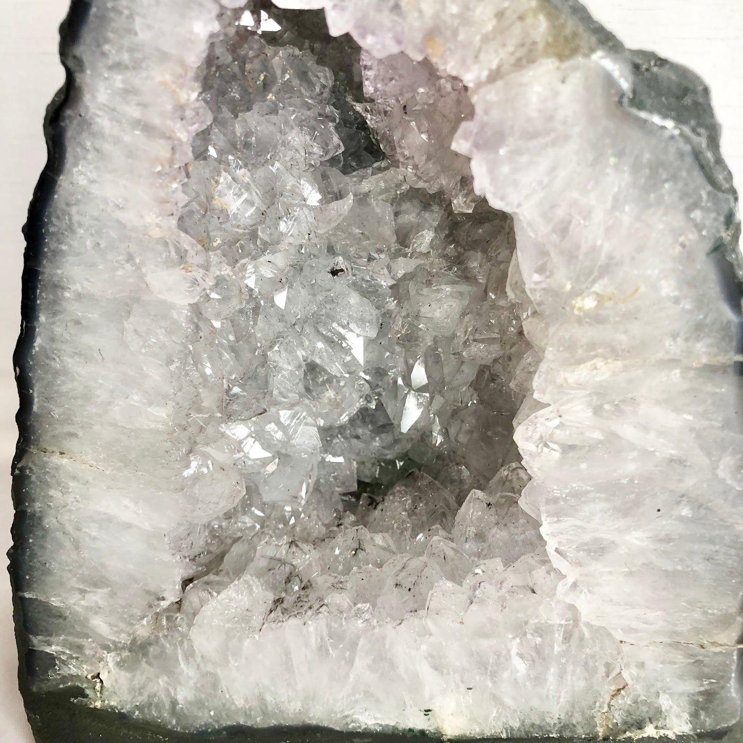 Clear quartz crystal geode cave cathedral