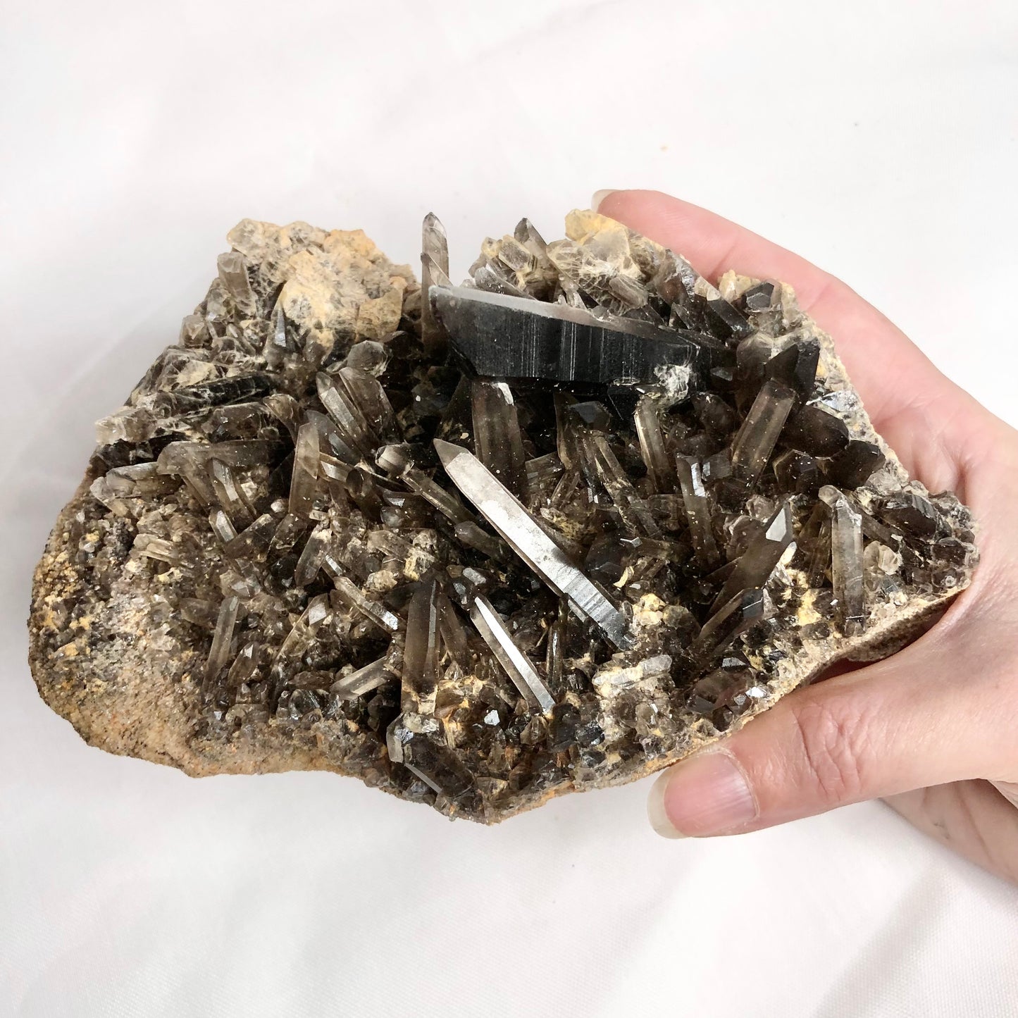 Smoky quartz crystal cluster XL 900g