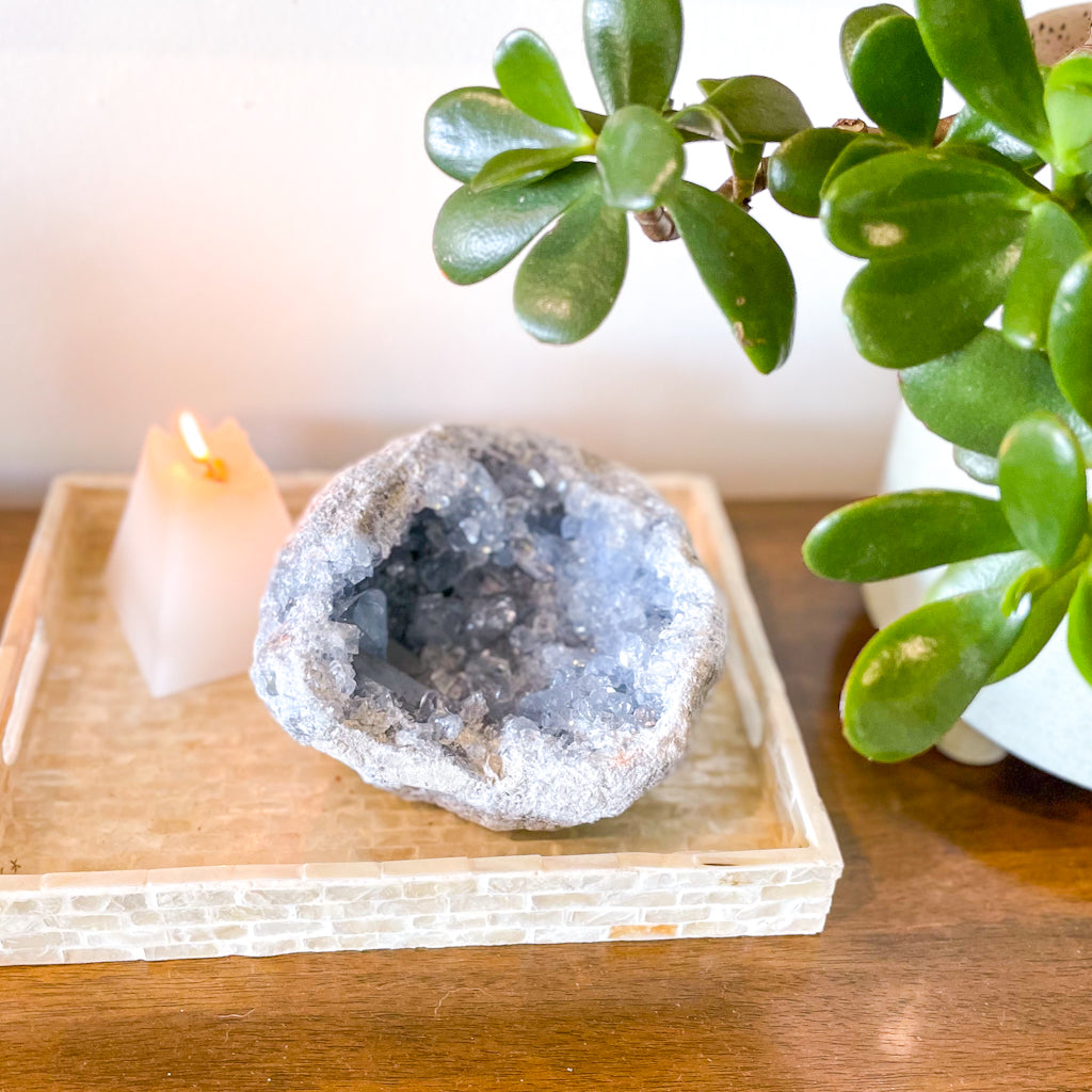 Celestite cluster geode crystal XXL 4.6kg