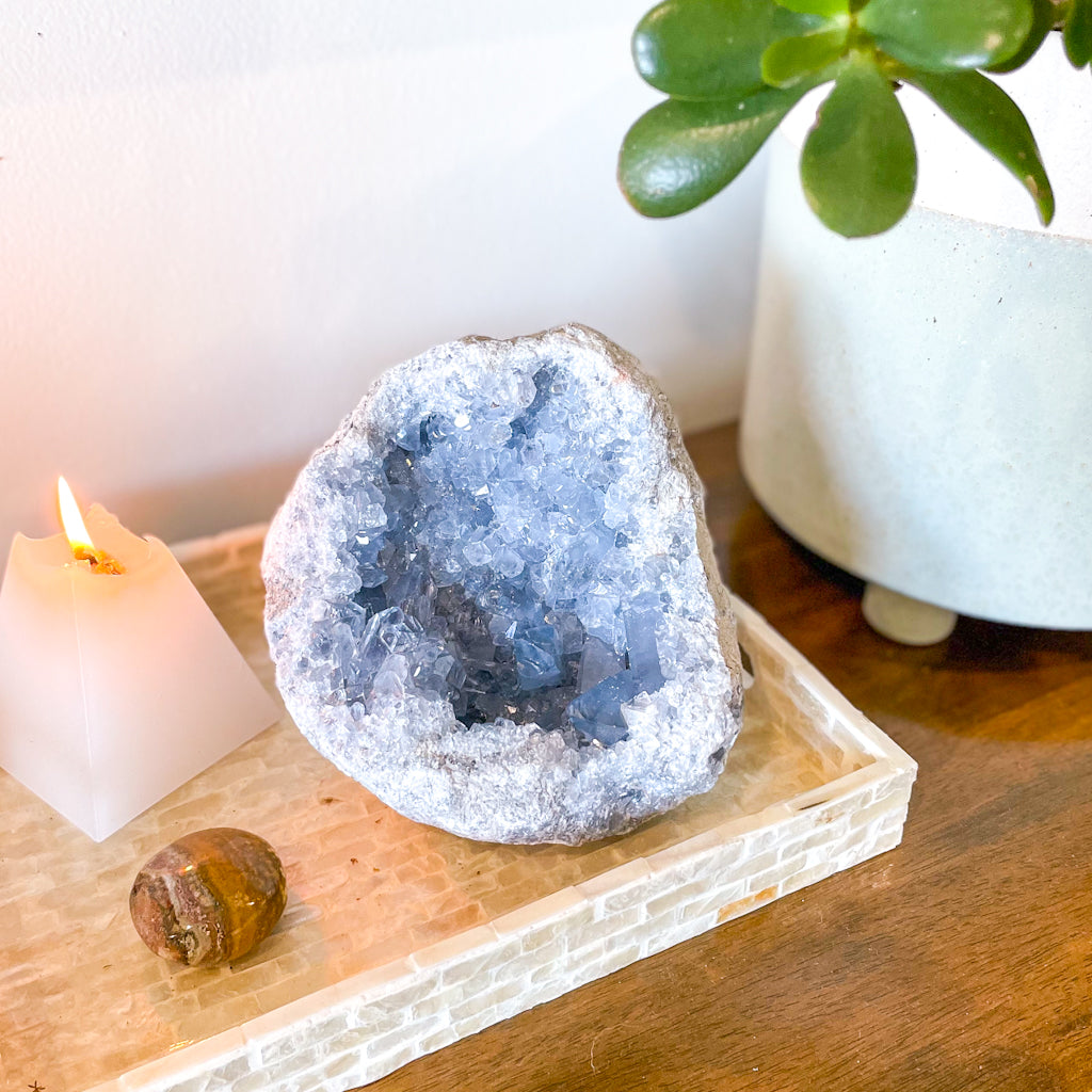 Celestite cluster geode crystal XXL 4.6kg