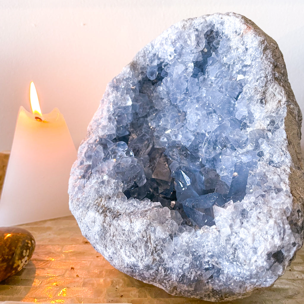 Celestite cluster geode crystal XXL 4.6kg