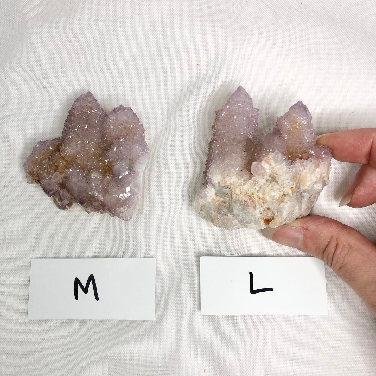 Spirit quartz Amethyst grade A cactus cluster crystal M-L