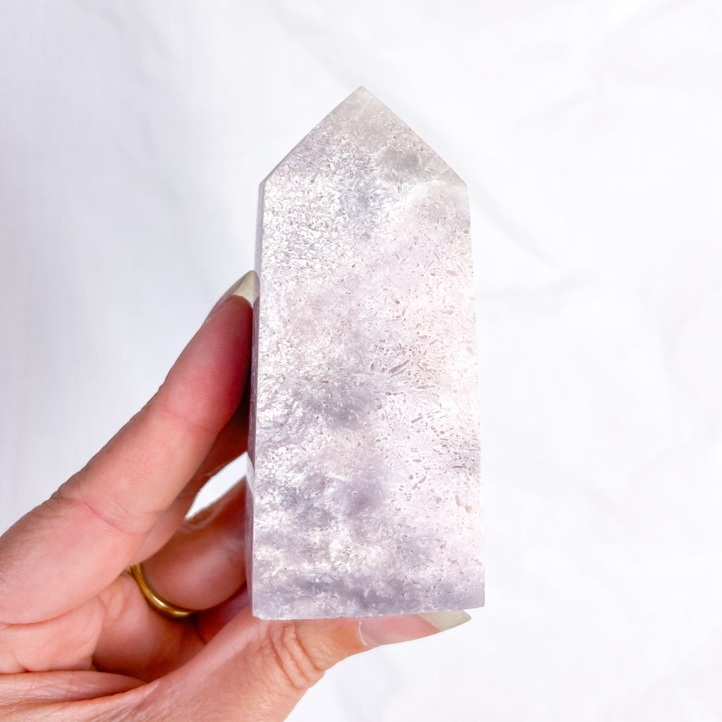Pink Amethyst crystal generator tower 9cm