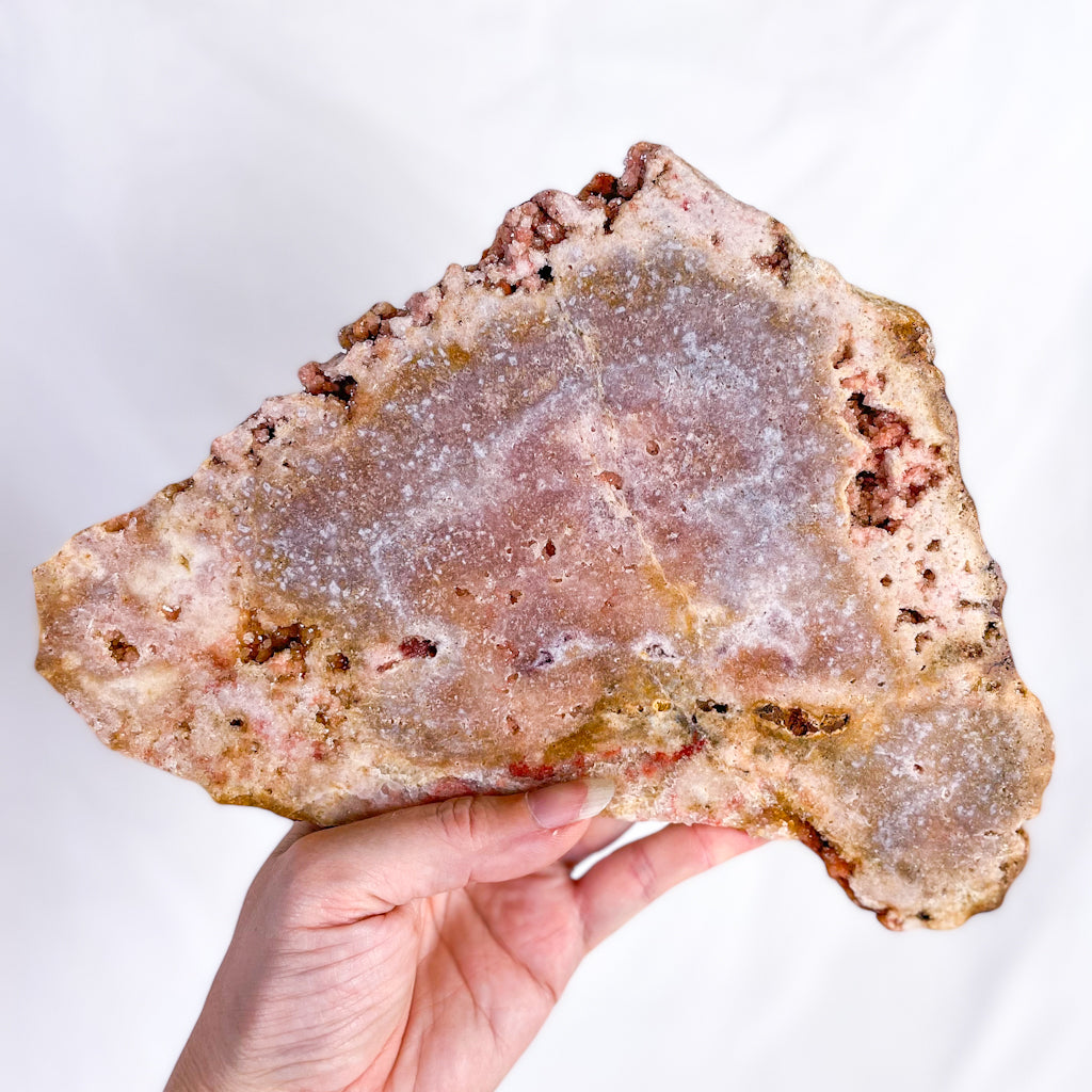Pink Amethyst crystal slab 770g