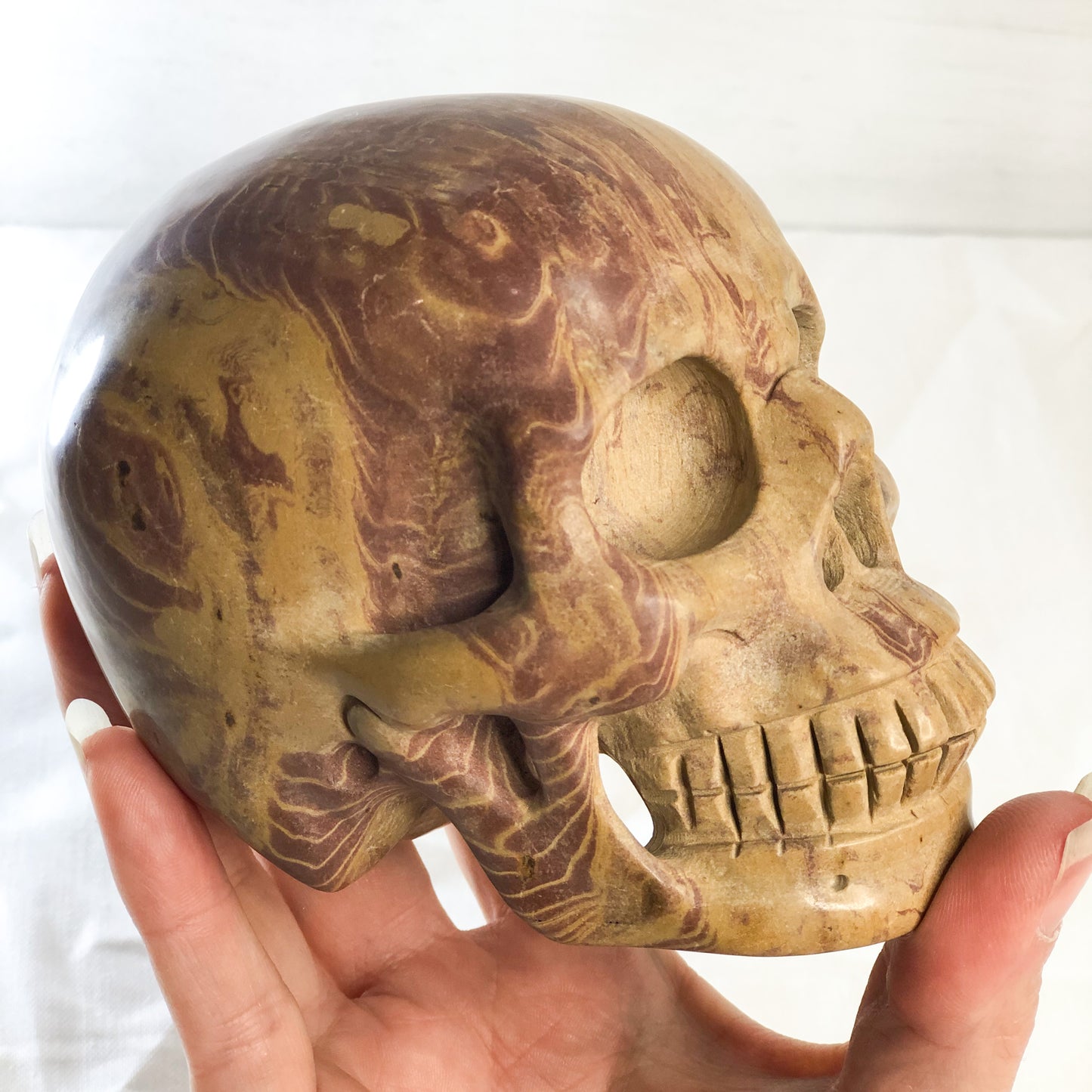 Picture jasper crystal skull L 1kg