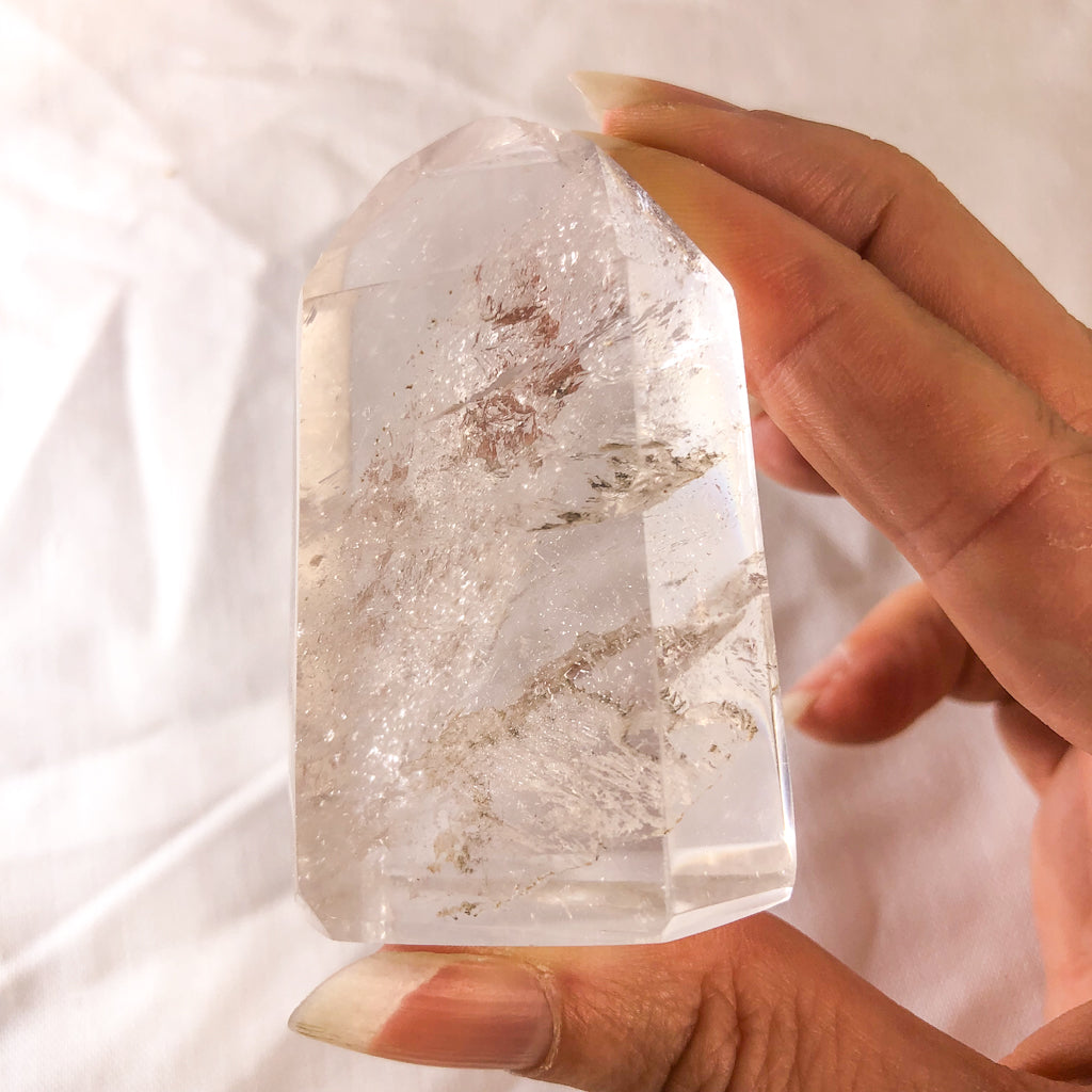 Clear quartz rainbow inclusion crystal generator