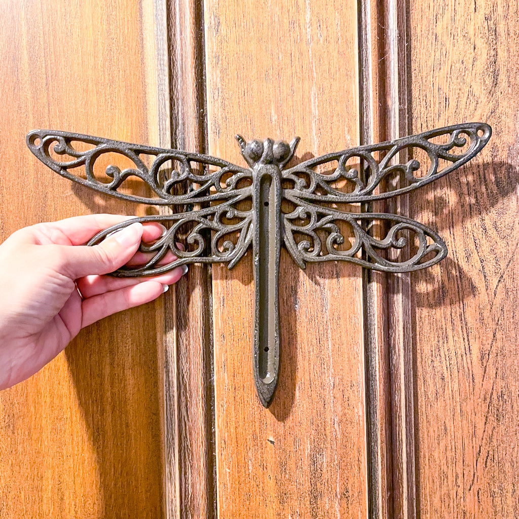Antique metal Dragonfly garden wall decor