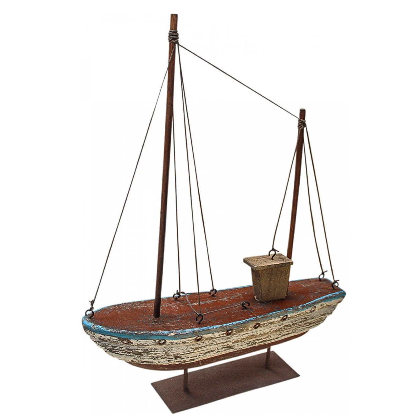 Sailing fishing boat statue