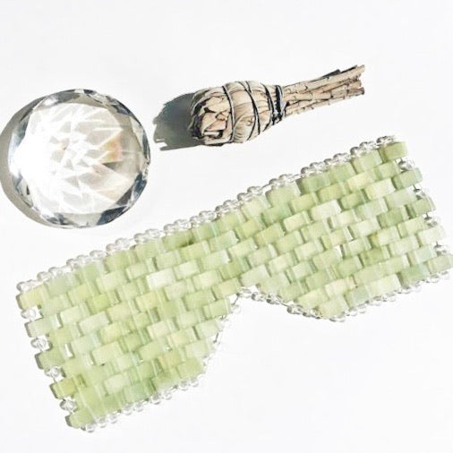 Jade crystal face eye mask
