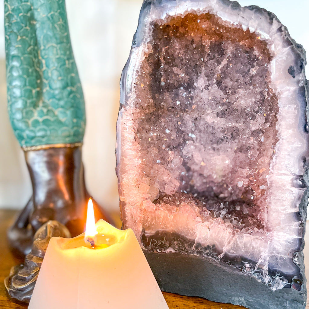 Light amethyst crystal geode cave cathedral 8kg