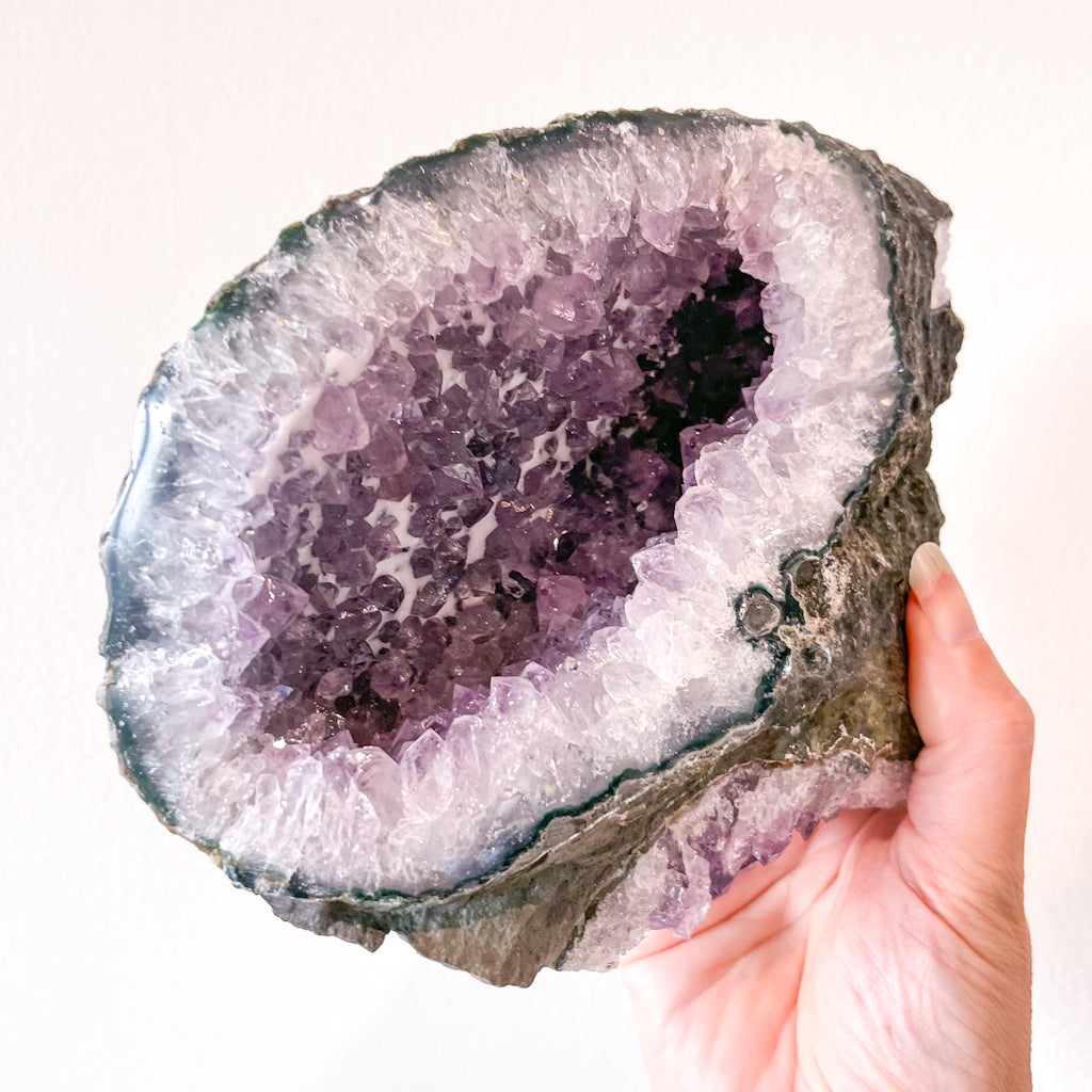 Amethyst crystal cluster geode cave 1.3kg
