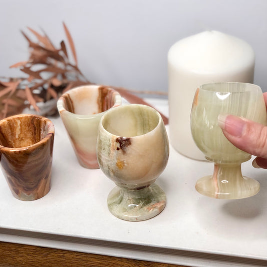 Onyx crystal chalice cup or shot glass