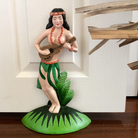 Hawaiian hula dancer iron statue