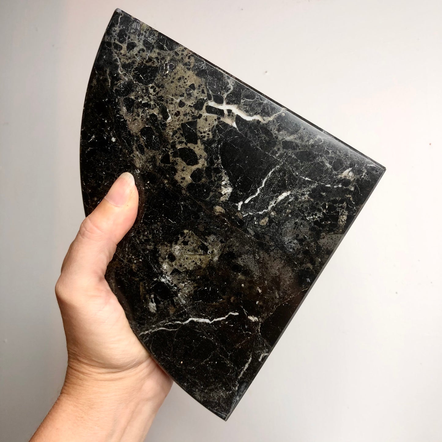 Onyx crystal single bookend / slab black XL