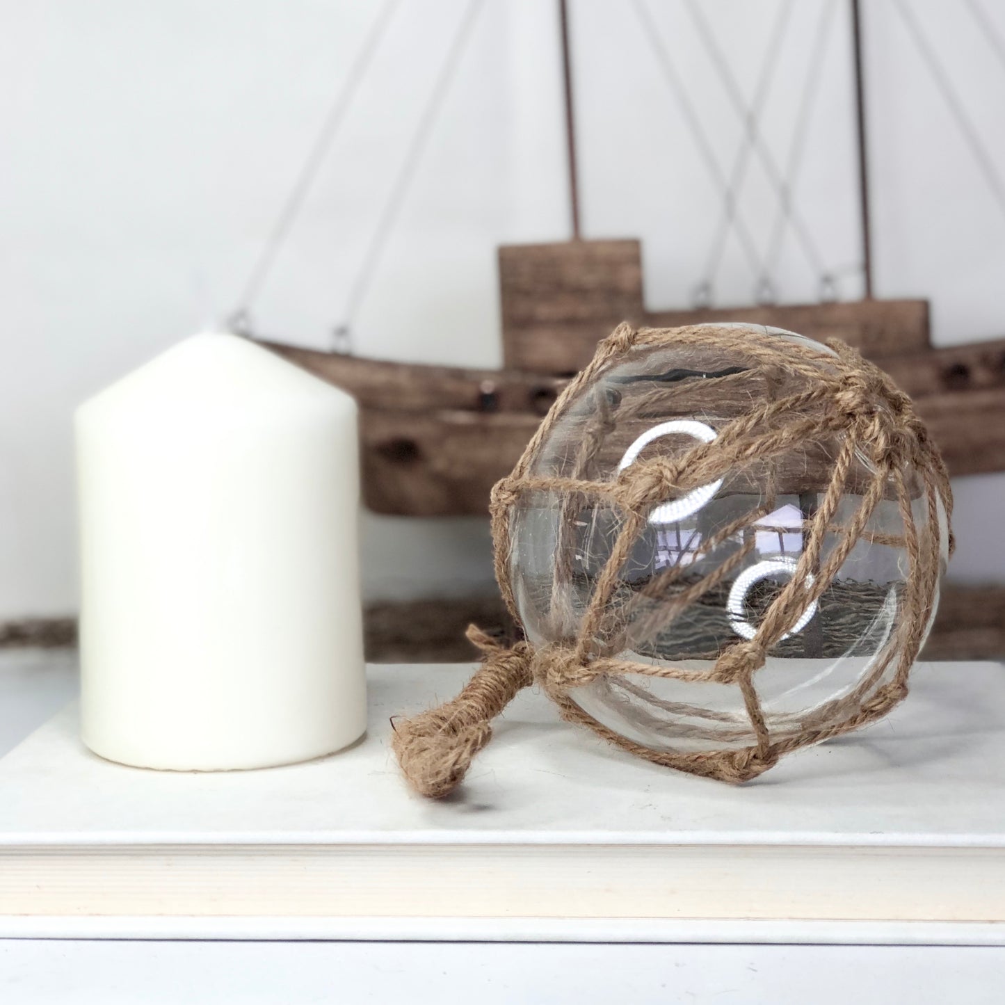 Sailing boat fishing float statue S