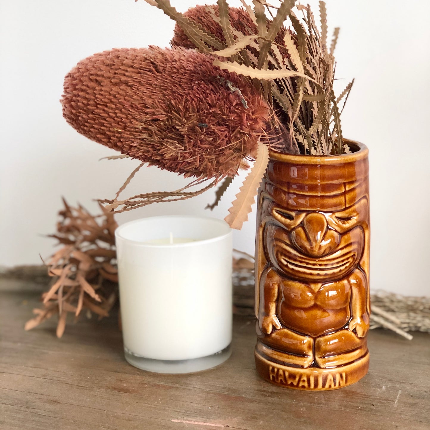 Hawaiian Maori Tiki cup vase